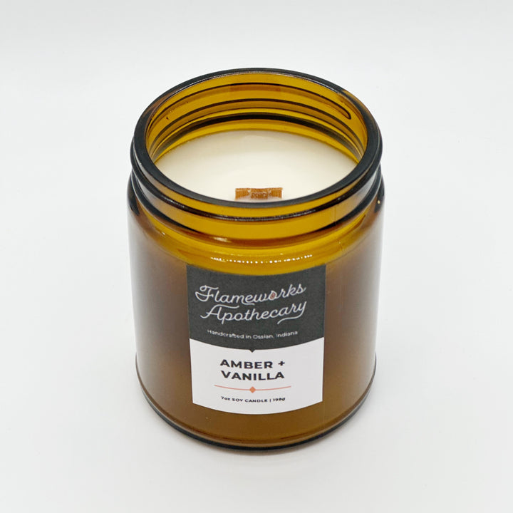 Amber + Vanilla 7 oz Amber Jar Candle