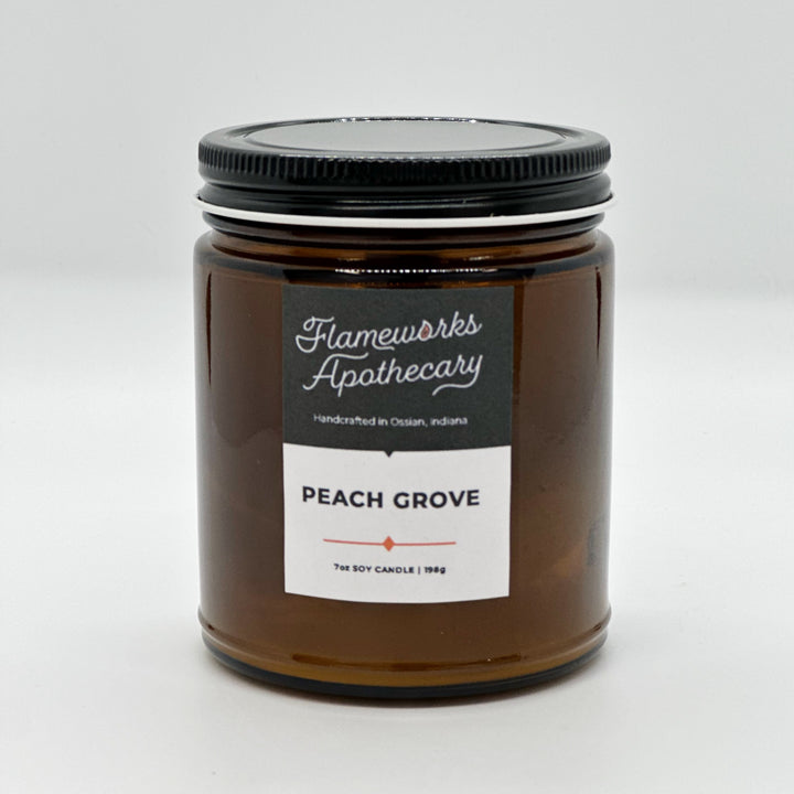 Peach Grove 7 oz Amber Jar Candle